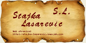 Stajka Lašarević vizit kartica